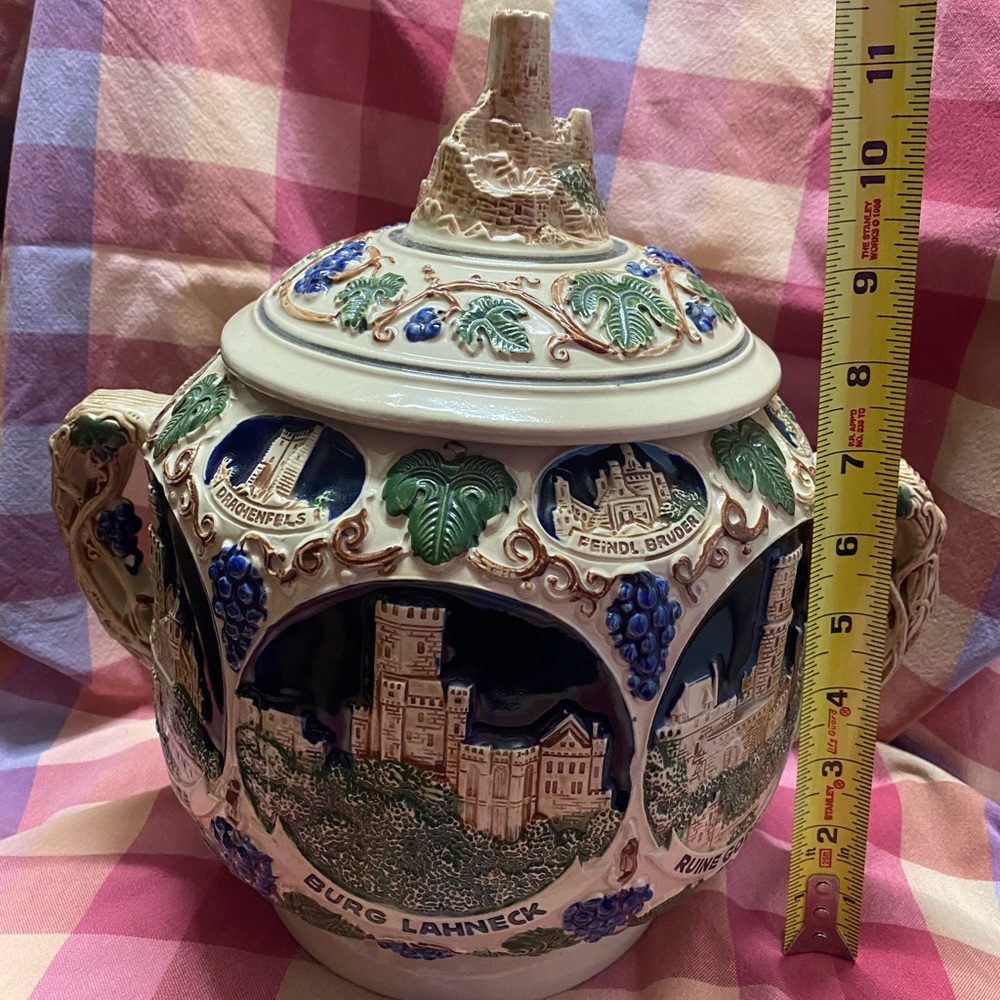 vintage Germany punch bowl and 6 mugs